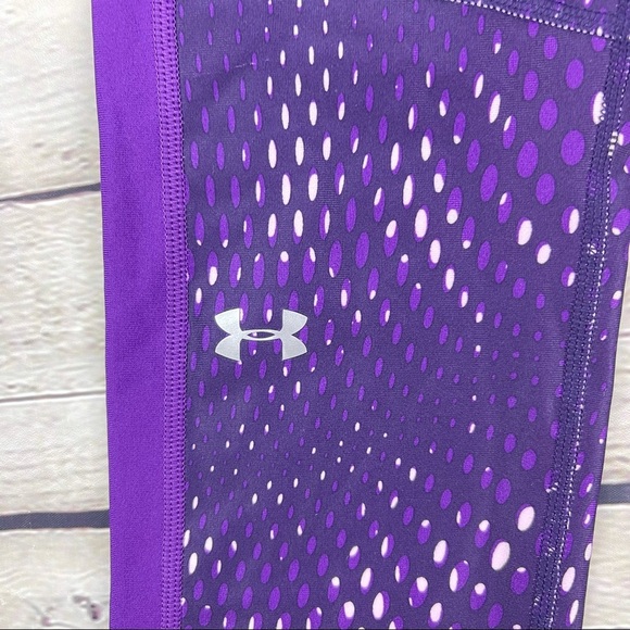 Under Armour Women’s Purple Compression Heat Gear Dry fit Workout Leggings S - Picture 4 of 9